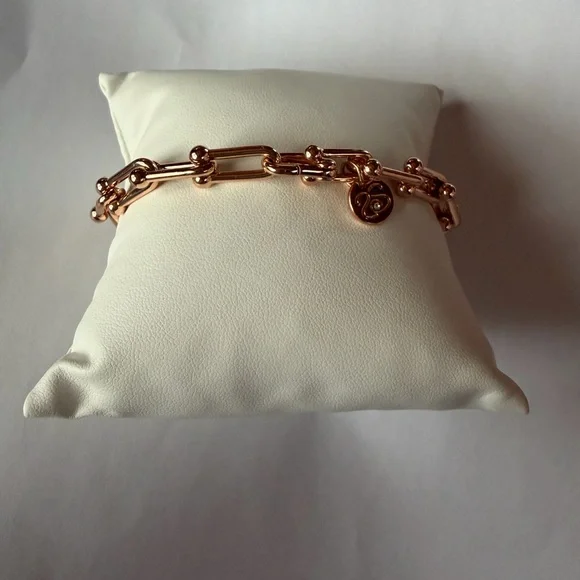 14k Rose Gold La Catena Bracelet by Spark’l- size 2 (6.75”) - Picture 3 of 8